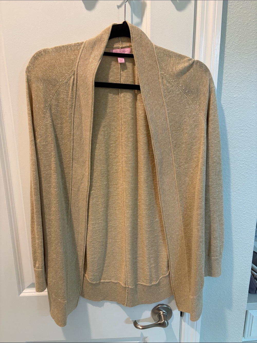 Lilly Pulitzer Beige Open-Front Women's Cardigan